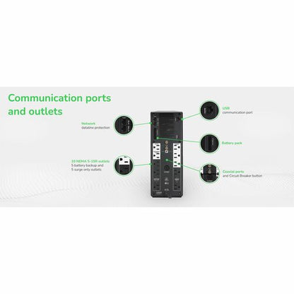 Système de secours 120 V APC by Schneider Electric BR1500G - Tour - 8 heures