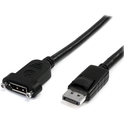StarTech.com 3ft (1m) Panel Mount DisplayPort Cable, 4K x 2K Video, Di