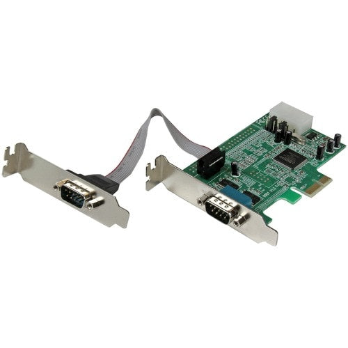 Carte série PCI Express à 2 ports à profil bas StarTech.com - 16550 - Ajoutez 2 ports de haut