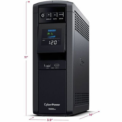 Cyber Power CyberPower PFC Sinewave CP1500PFCLCD - Capacidad: 1500 VA / 1000 W