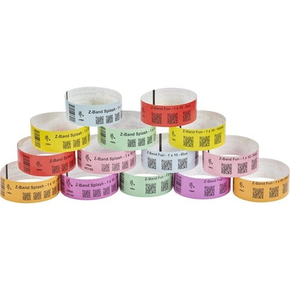 Zebra Wristband Polypropylene 1 x 10in Direct Thermal Zebra Z-Band Fun Blue 1 in