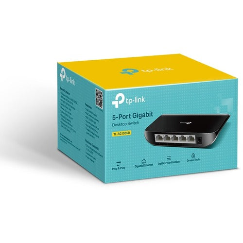 TL-SG1005D CONMUTADOR GIGABIT DE 5 PUERTOS 10/100/1000 RJ45 EN CAJA DE PLÁSTICO