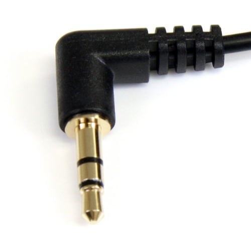 Cable de audio estéreo delgado de 3,5 mm en ángulo recto de StarTech.com de 30 cm