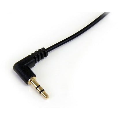 StarTech.com 1 ft Slim 3.5mm to Right Angle Stereo Audio Cable