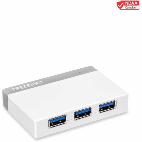 TRENDnet 4-Port USB 3.0 Compact Mini Hub with Built in USB 3.0 Cable,