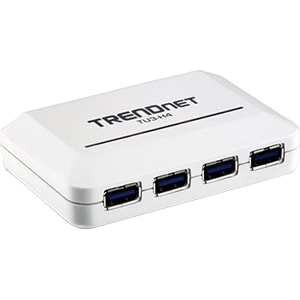 TRENDnet 4-Port USB 3.0 Compact Mini Hub with Built in USB 3.0 Cable,
