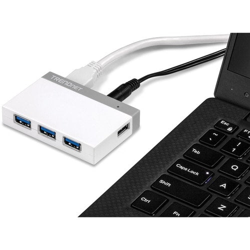 TRENDnet 4-Port USB 3.0 Compact Mini Hub with Built in USB 3.0 Cable,