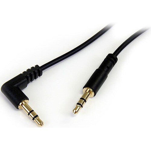 Cable de audio estéreo delgado de 3,5 mm a ángulo recto de StarTech.com de 1,8 m
