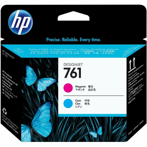 HP 761 (CH646A) Original Inkjet Printhead - Single Pack - Cyan, Cyan - 1 Each -