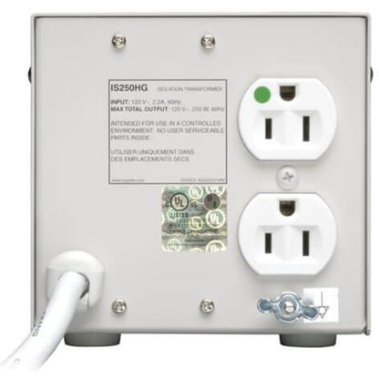 Tripp Lite - Transformador de aislamiento IS250HG - 250 W - 120 V CA - 120 V CA