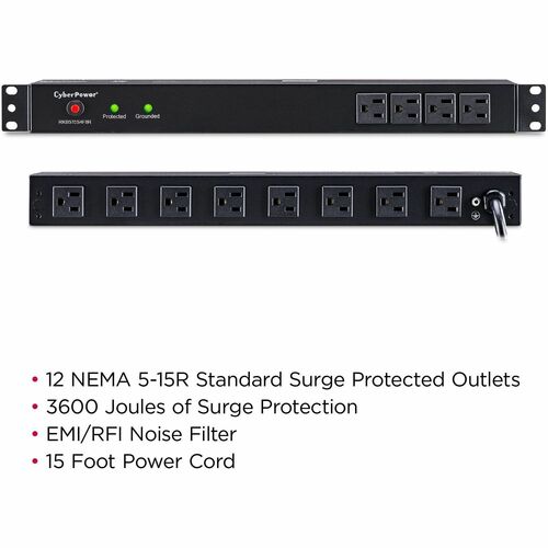Parasurtenseur CyberPower CyberPower Rackbar RM 1U RKBS15S4F8R 15 A