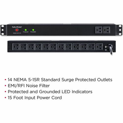Parasurtenseur CyberPower pour rack 1U RKBS15S2F12R 15 A