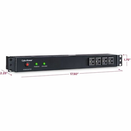 Cyber Power CyberPower Rackbar Surge Suppressor RM 1U RKBS15S4F12R 15A