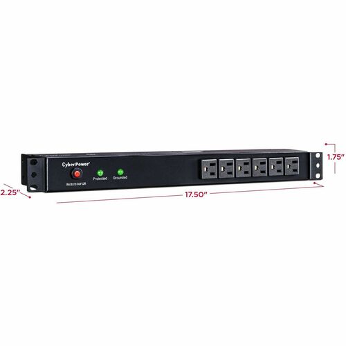 Cyber Power CyberPower Rackbar Surge Suppressor RM 1U RKBS15S6F12R 15A