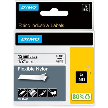 ÉTIQUETTE RHINO 1/2" WHTFLEXNYLON 12 MM