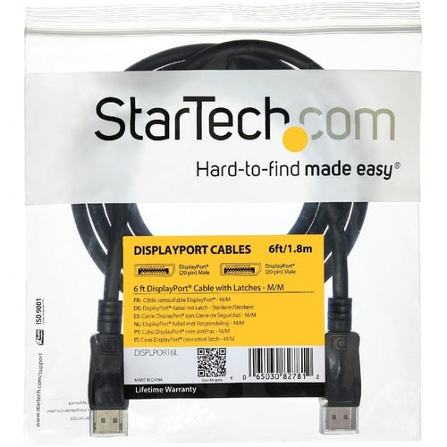 Câble DisplayPort StarTech.com de 6 m avec loquets