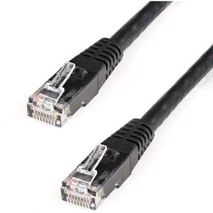 StarTech.com 8ft CAT6 Ethernet Cable - Black Molded Gigabit - 100W PoE UTP 650MHz - Catego