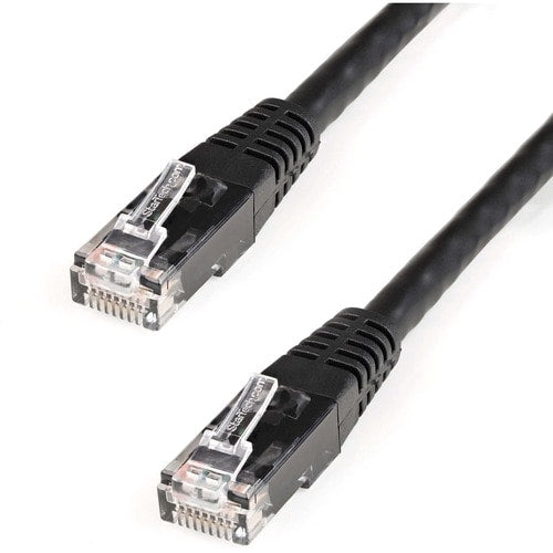 StarTech.com 8ft CAT6 Ethernet Cable - Black Molded Gigabit - 100W PoE UTP 650MHz - Catego