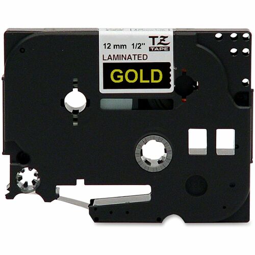 RUBAN ADHÉSIF OR SUR NOIR 12 MM POUR MULTI 25 P-TOUCH