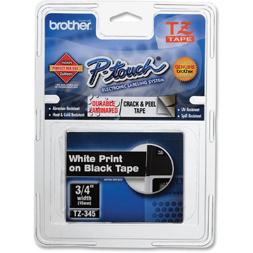 18MM WHITE ON BLACK TAPE FOR .P-TOUCH