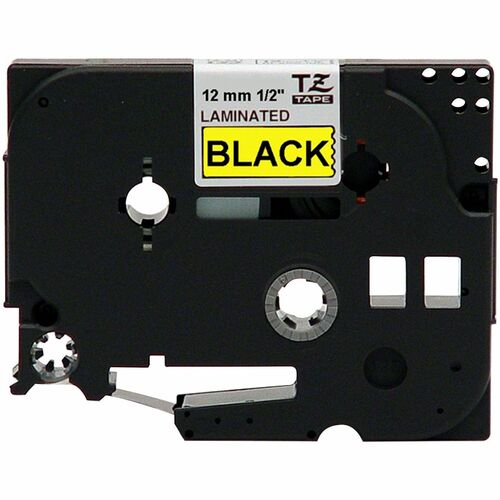 P-touch TZe Laminated Tape Cartridge - 1/2\" (12.70 mm) Width - Rectangle - Yell