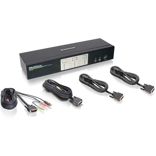 COMMUTATEUR KVMP DVI DUAL VIEW DUAL LINK 2 PORTS CONFORME À LA TAA