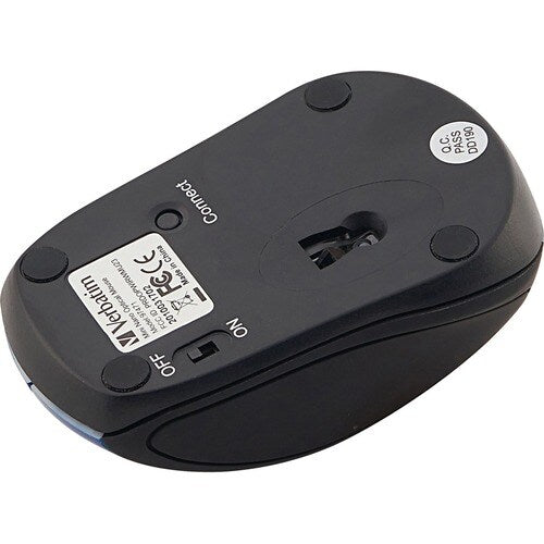 Mini-souris optique de voyage sans fil Verbatim - Bleue - Optique