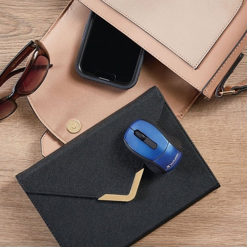 Mini-souris optique de voyage sans fil Verbatim - Bleue - Optique