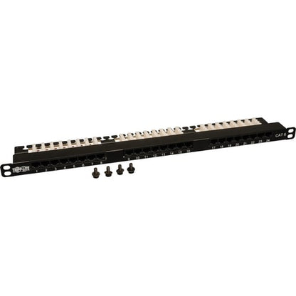 Panel de conexión Tripp Lite Cat6 Cat5 de 24 puertos para montaje en rack 568A/B 110 Punch down RJ45 0.