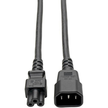 Cable adaptador de alimentación para portátil Tripp Lite de 6 pulgadas, C14 a C5, 2,5 A, calibre 18 AWG, 6 pulgadas