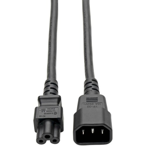 Câble adaptateur d'alimentation pour ordinateur portable Tripp Lite 1,8 m C14 vers C5 2,5 A 18 AWG 6 pi
