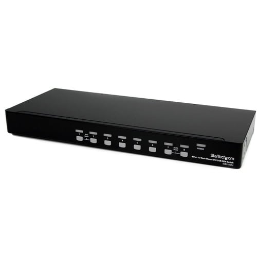 Conmutador KVM DVI USB de 8 puertos para montaje en rack 1U