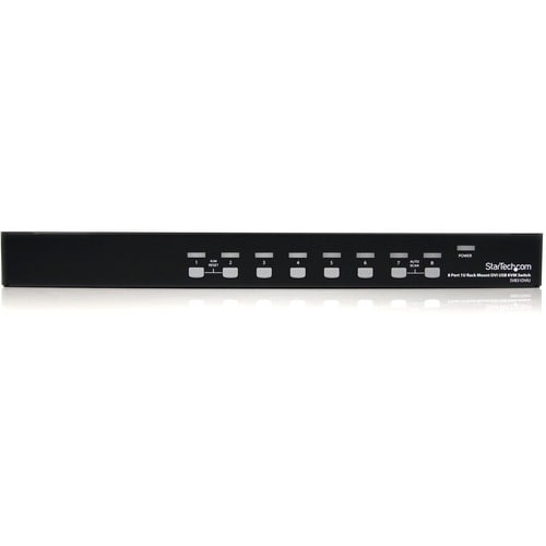 Conmutador KVM DVI USB de 8 puertos para montaje en rack 1U