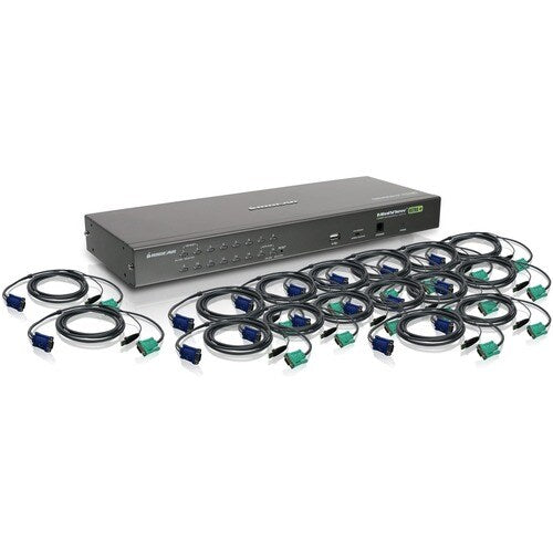 CONMUTADOR KVM OSD USB DE 16 PUERTOS CON CABLE USB DE 16 PULGADAS