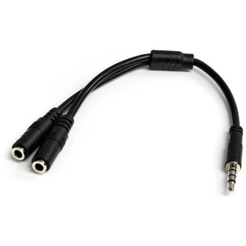 Adaptador de auriculares StarTech.com para auriculares con conectores separados para auriculares y micrófono