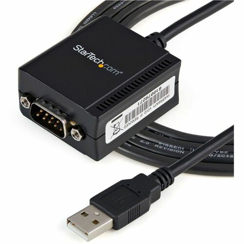 Cable adaptador USB a serie RS232 FTDI de 1 puerto de StarTech.com de 1,8 m (6 pies) con COM R