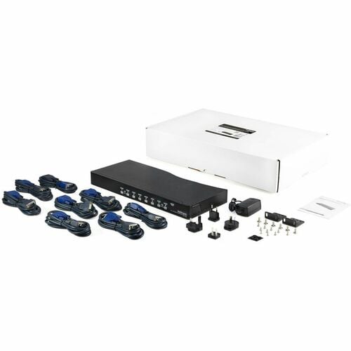 CONMUTADOR KVM USB DE 8 PUERTOS PARA MONTAJE EN RACK 1U CON CABLE OSD