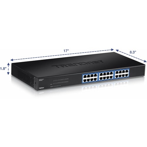 Conmutador GREENnet TRENDnet de 24 puertos Gigabit 10/100/1000 Mbps no administrado, 24 x Gigabit RJ