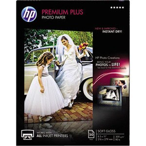 50-SHEET 8.5X11 SOFT GLOSS PREM PLUS PHOTO PAPER FOR INKJET PRNT