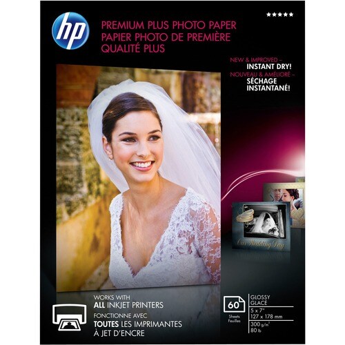 60-SHEET 5X7 GLOSSY PHOTO INKJET