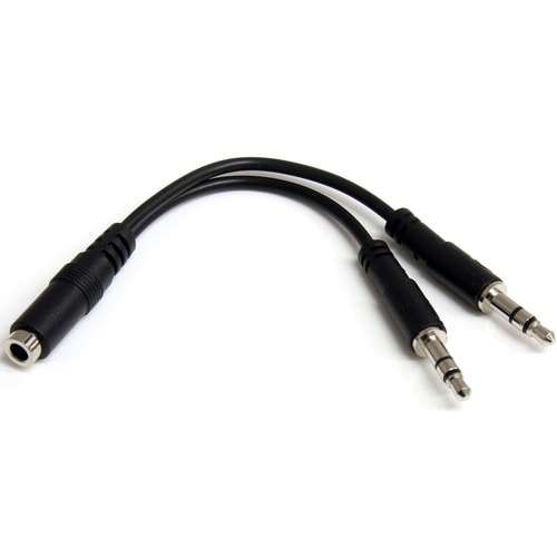 Adaptateur répartiteur de casque StarTech.com 3,5 mm 4 positions vers 2 x 3 positions 3,5 mm