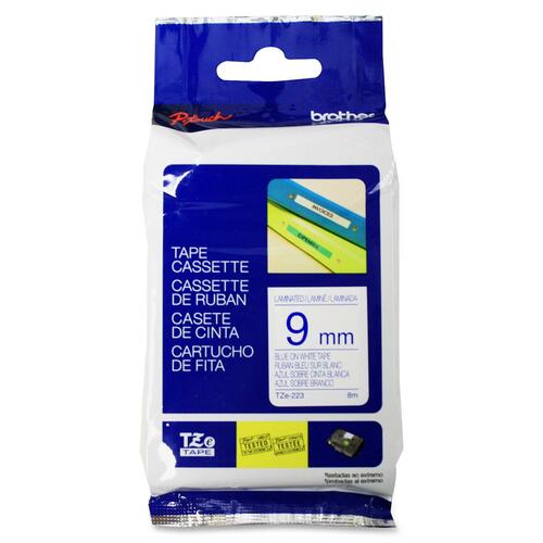 9 MM BLEU SUR BLANC LAMINÉ MULTI 25 RUBANS