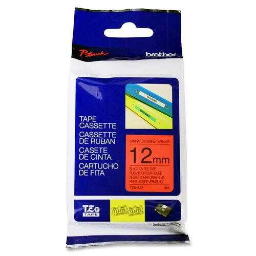 12 MM NOIR SUR RUBAN ROUGE POUR MULTI 25P-TOUCH