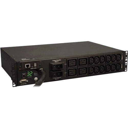 Unité de distribution d'alimentation Tripp Lite par Eaton PDUMNH32HV 16 prises 7,4 kW avec compteur - 4 prises IEC