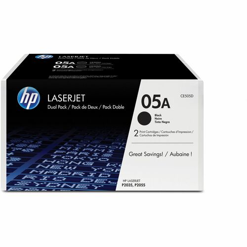 05A BLACK TONER DUAL PK PRINT CART FOR LASERJET