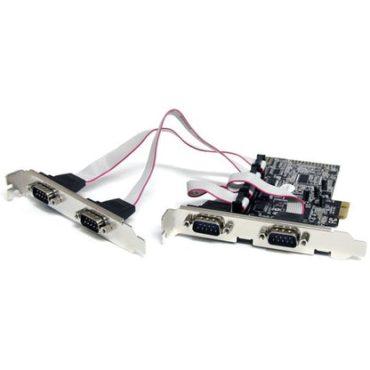 Tarjeta adaptadora serie PCIe de 4 puertos StarTech.com con 16550 - Agregar 4 RS