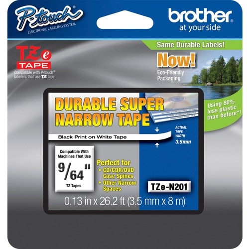 3.5MM BLACK ON WHITE NON MULTI 25 LAMINATED TAPES