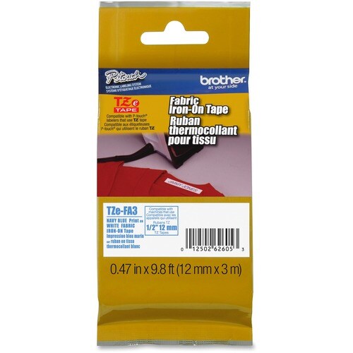 Ruban thermocollant P-touch TZe - Largeur 11,94 mm (15/32 po) - Therma