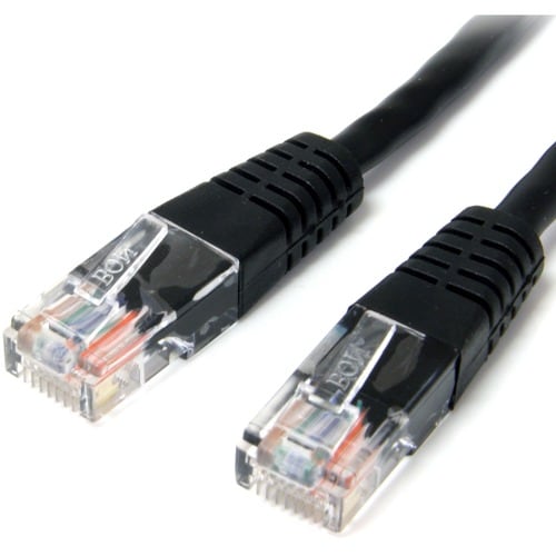 StarTech.com 6 ft Black Molded Cat5e UTP Patch Cable - Category 5e - 6 ft - 1 x