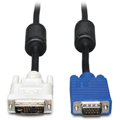 Cable de monitor DVI a VGA de 1.8 m (6 pies) de Tripp Lite blindado con RGB de alta resolución DVI-A a HD15 M/